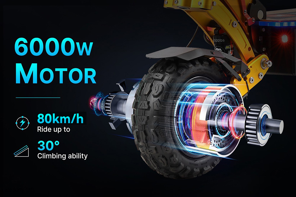 YUME X11 Electric Scooter 3000W*2 Motor 60V 27Ah Battery 11-inch Off-road Fat Tires 80km/h Max Speed 90km Max Range EBS