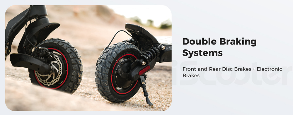 iScooter iX7 Pro Electric Scooter 2*1000W Motor 48V 17 5Ah Battery 10 inch Off Road Tires 60km/h Max Speed 80km Range Fro
