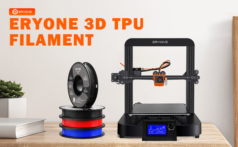 ERYONE TPU Filament for 3D Printer 1 75mm Tolerance 0 03mm 0 5kg 1 1 LB / Spool - Grey