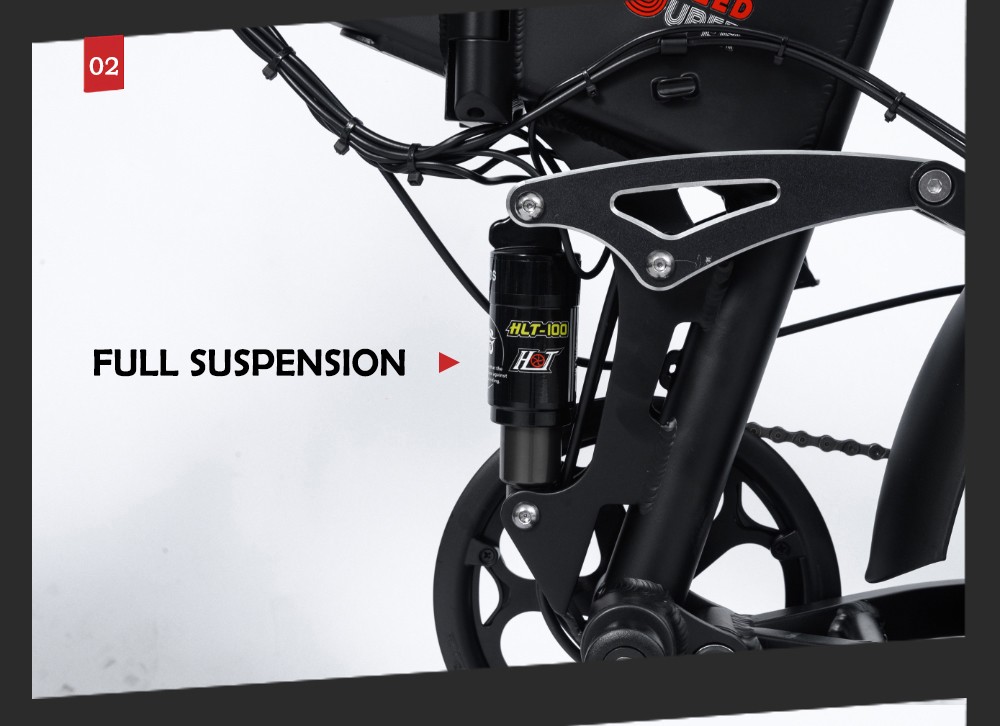 RANDRIDE YX20 Electric Bike 1000W Motor 45km/h Max Speed 48V17Ah Battery 80-90km Max Range 20*4 0'' One-Wheel 150kg Load