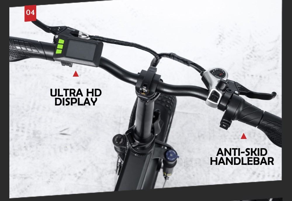 RANDRIDE YX20 Electric Bike 1000W Motor 45km/h Max Speed 48V17Ah Battery 80-90km Max Range 20*4 0'' One-Wheel 150kg Load