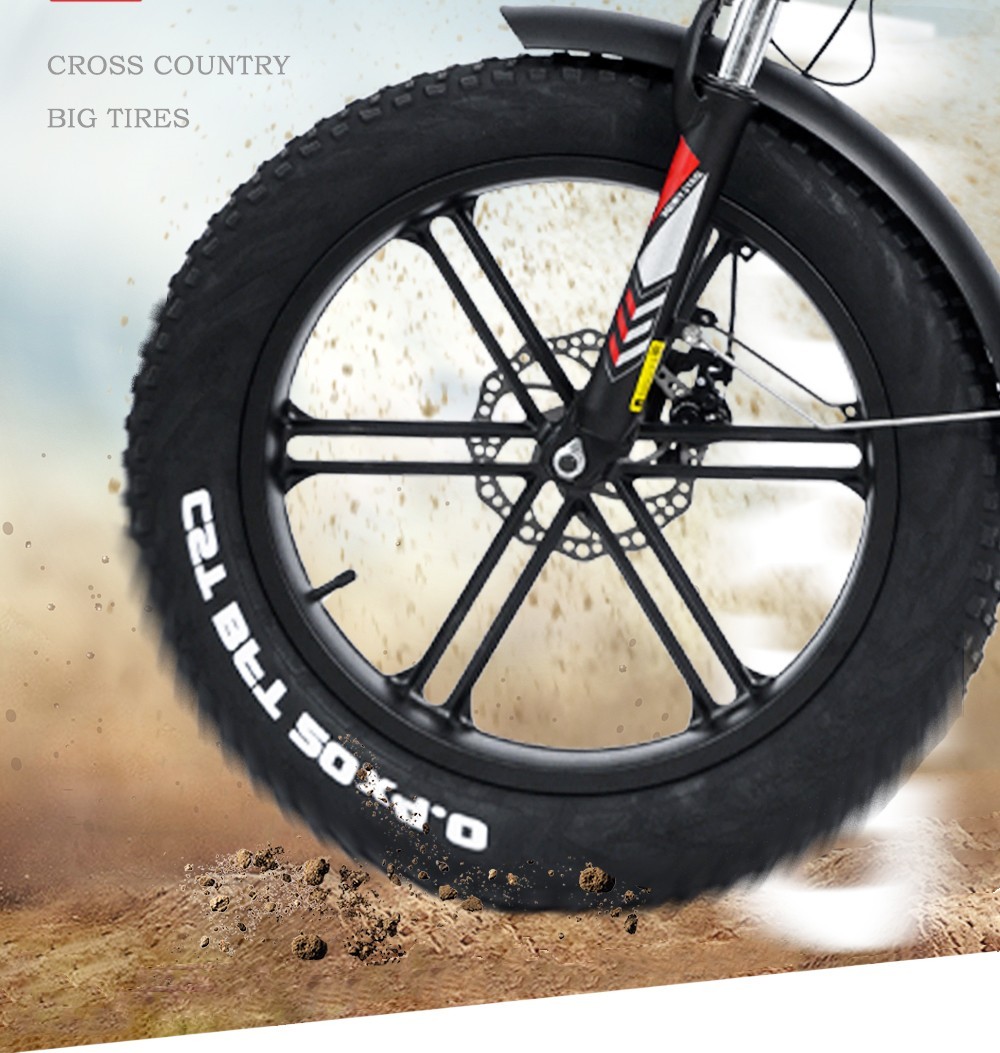 RANDRIDE YX20 Electric Bike 1000W Motor 45km/h Max Speed 48V17Ah Battery 80-90km Max Range 20*4 0'' One-Wheel 150kg Load