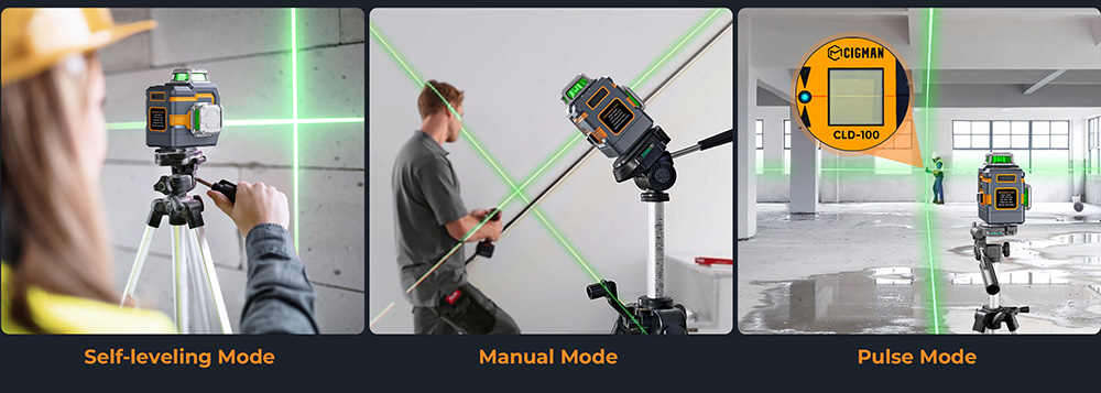 CIGMAN CM-S01 12 Lines Laser Level  With APP Control  3x360°  Self-leveling