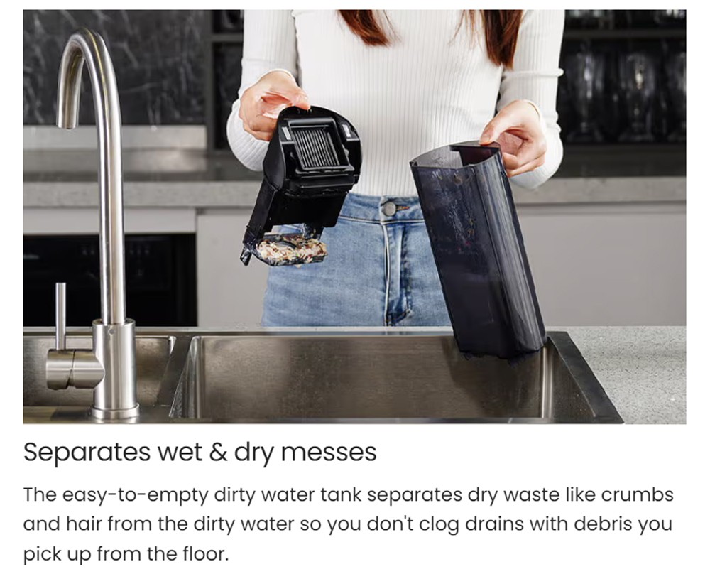 Maircle F1 Cordless Wet Dry Vacuum Cleaner 16kPa Suction 35min Runtime LED Display Self-propelled and Self-Cleaning Voice