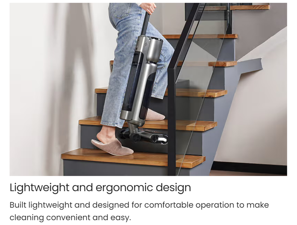 Maircle F1 Cordless Wet Dry Vacuum Cleaner 16kPa Suction 35min Runtime LED Display Self-propelled and Self-Cleaning Voice