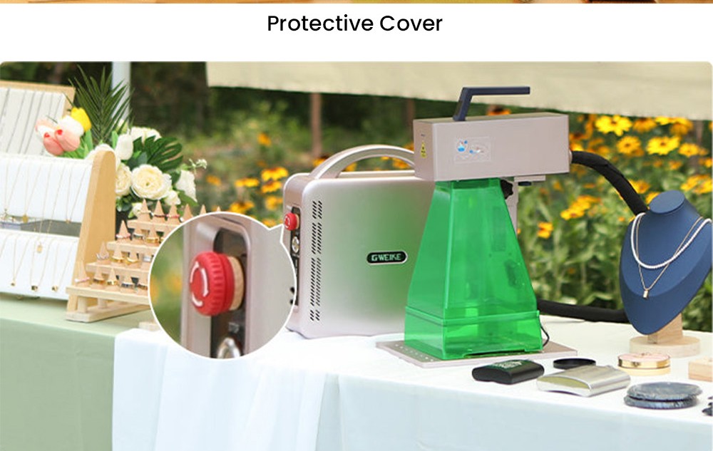 Gweike Cloud G2 Pro 20W Fiber Laser Marking Machine  10000mm/s Speed  0 001mm Accuracy  110mm*110mm  1 5mm Max  Depth on Metal