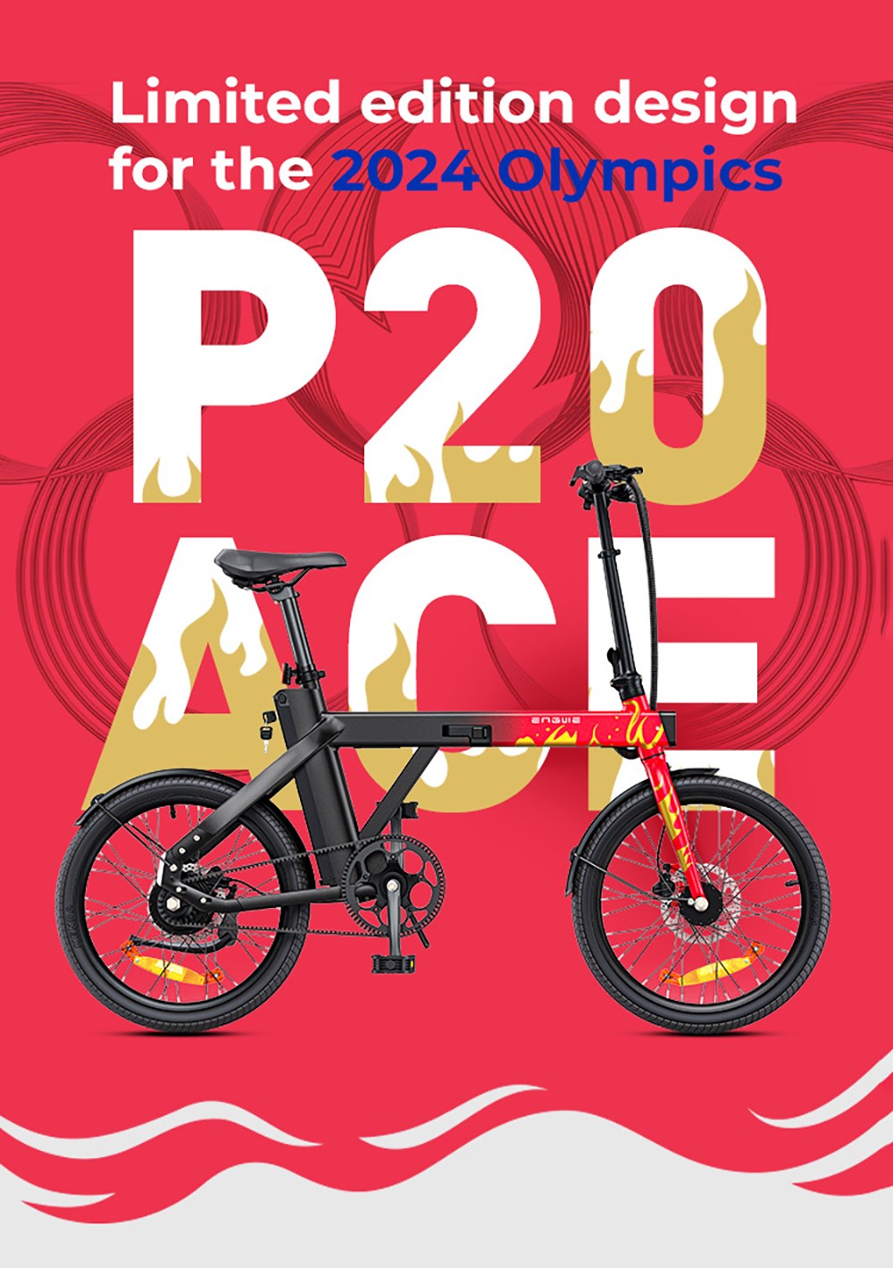 ENGWE P20 Ace Limited Edition Folding Electric Bike 250W Silent Motor Torque Sensor Carbon Belt 36V 9 6Ah Battery 100km Ran