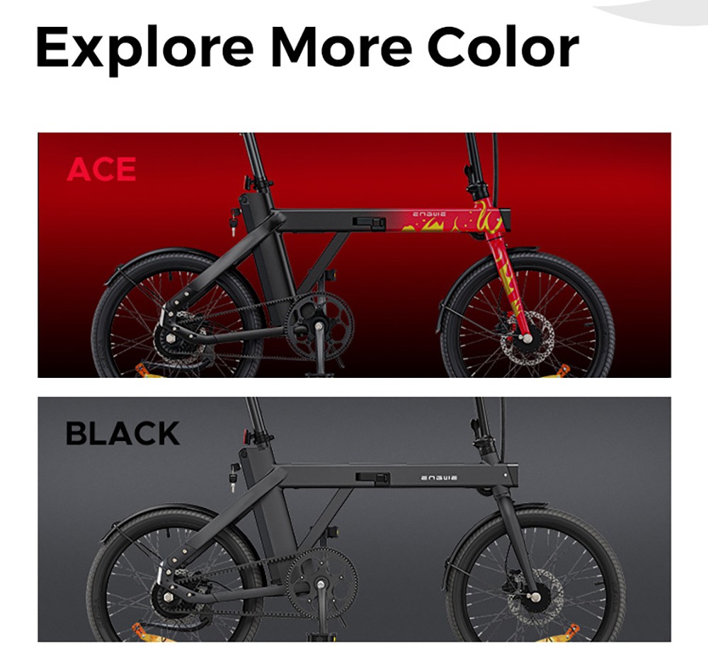 ENGWE P20 Ace Limited Edition Folding Electric Bike 250W Silent Motor Torque Sensor Carbon Belt 36V 9 6Ah Battery 100km Ran