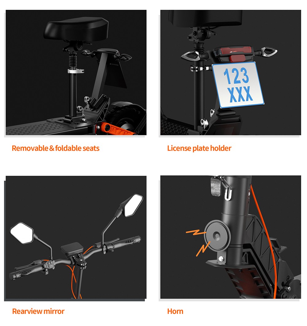 JOYOR S8E Electric Scooter  800W Motor  48V 26AH Battery  10 Inch Tires  45km/h Max Speed  80km Range  Front