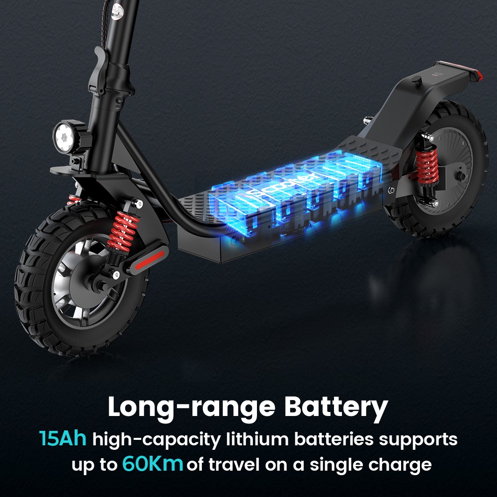 iScooter i10 Pro Electric Scooter 800W Motor 48V 15Ah Battery 10-inch Tires 45km/h Max Speed 60km Range Electronic Brake