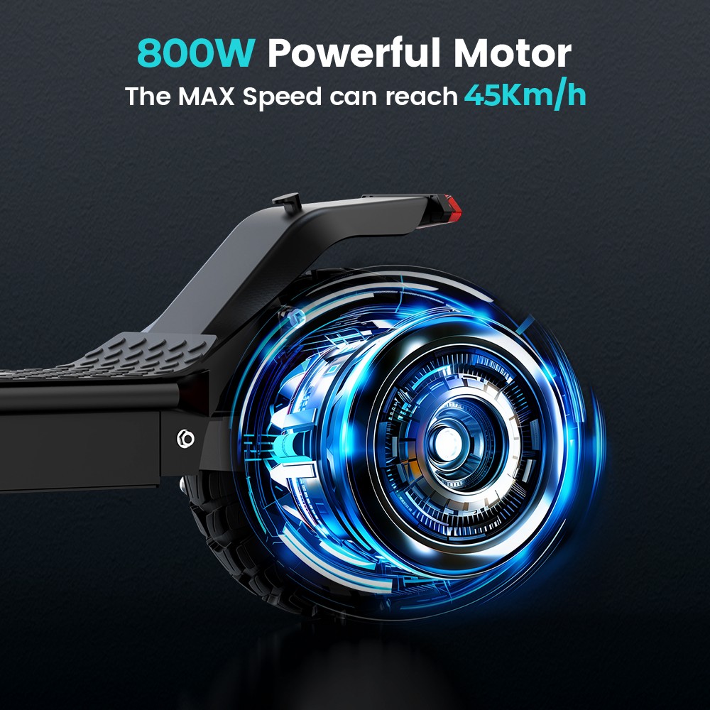 iScooter i10 Pro Electric Scooter 800W Motor 48V 15Ah Battery 10-inch Tires 45km/h Max Speed 60km Range Electronic Brake