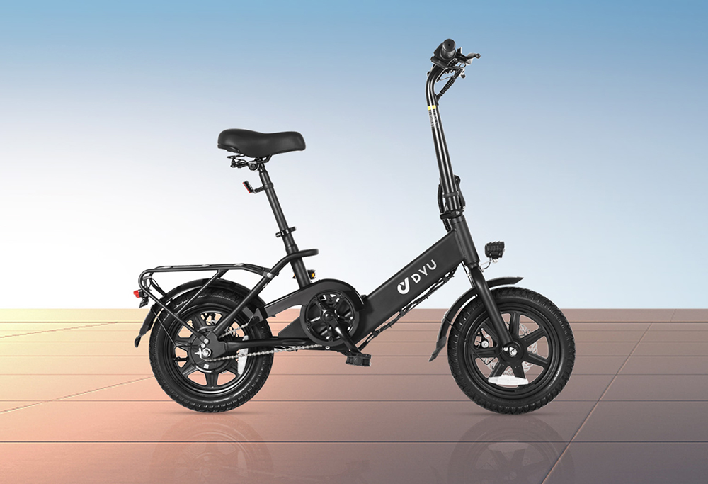 DYU C3 Folding Electric Bike 250W Motor 36V 7 5AH Battery 14 Inch Tires 25km/h Max Speed 37km Range Front
