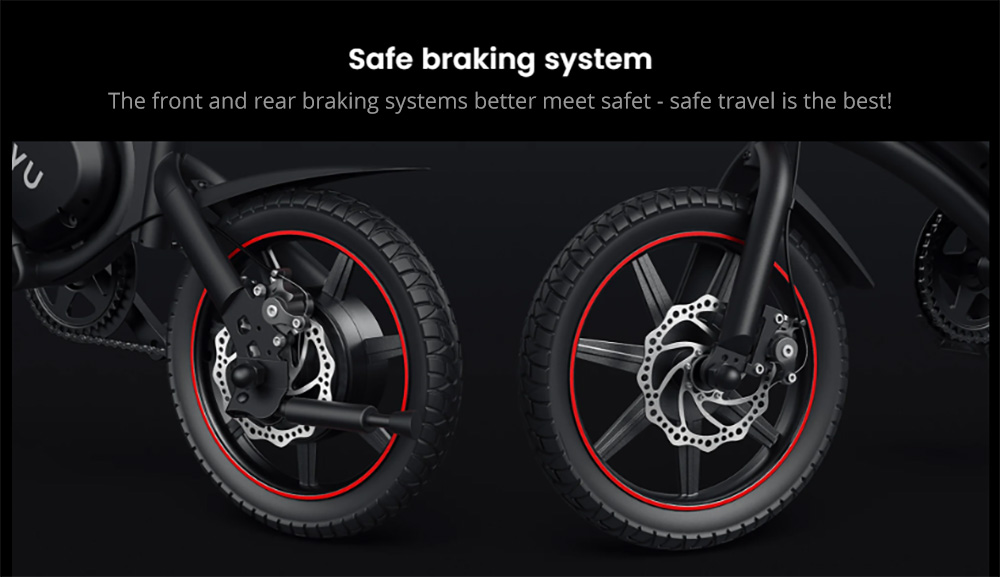 DYU C3 Folding Electric Bike 250W Motor 36V 7 5AH Battery 14 Inch Tires 25km/h Max Speed 37km Range Front