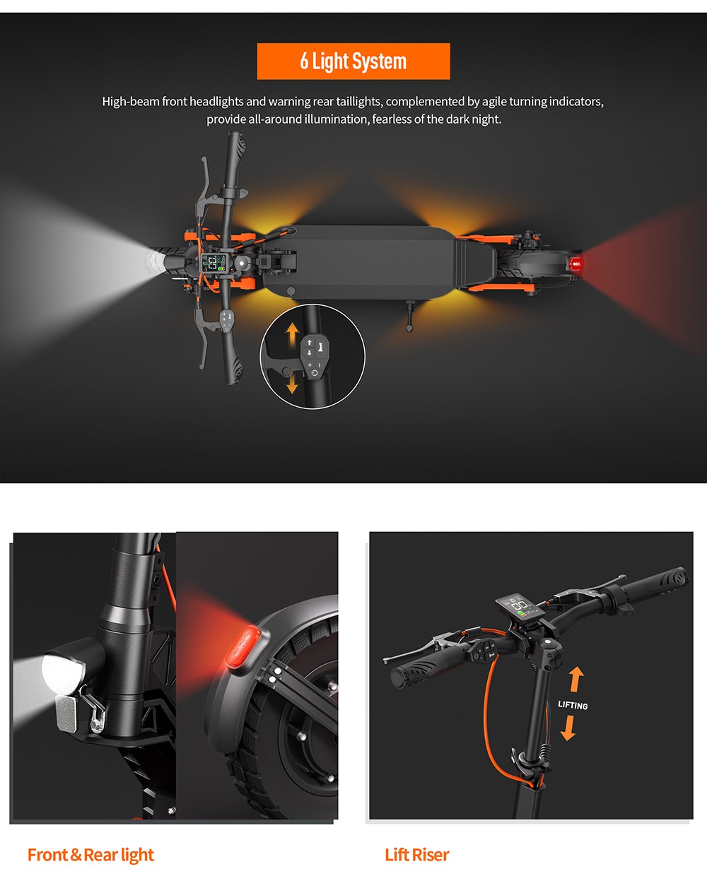 Joyor S8 Electric Scooter 600W Motor 48V 26AH Battery 10 Inch Tires 25km/h Max Speed 90km Range Dual Mechanical Disc Brak