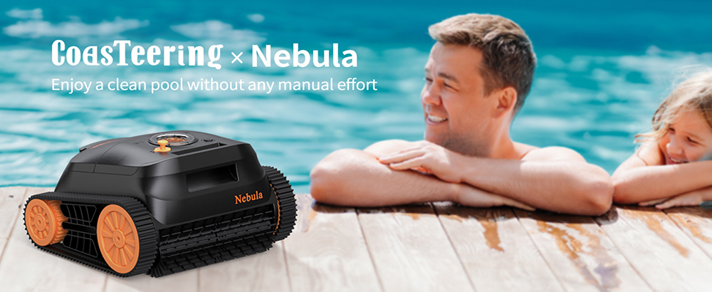 CoasTeering Nebula Cordless Robotic Pool Cleaner 180 Mins Runtime Wall Climbing