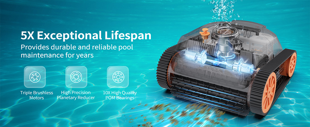 CoasTeering Nebula Cordless Robotic Pool Cleaner 180 Mins Runtime Wall Climbing
