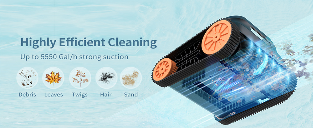 CoasTeering Nebula Cordless Robotic Pool Cleaner 180 Mins Runtime Wall Climbing