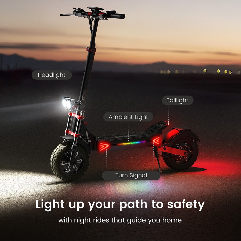 iScooter iX8 Electric Scooter 2*1200W Motor 48V 20AH Battery 12-inch Tire 60km/h Max Speed 70km Range Dual Hydraulic Disc