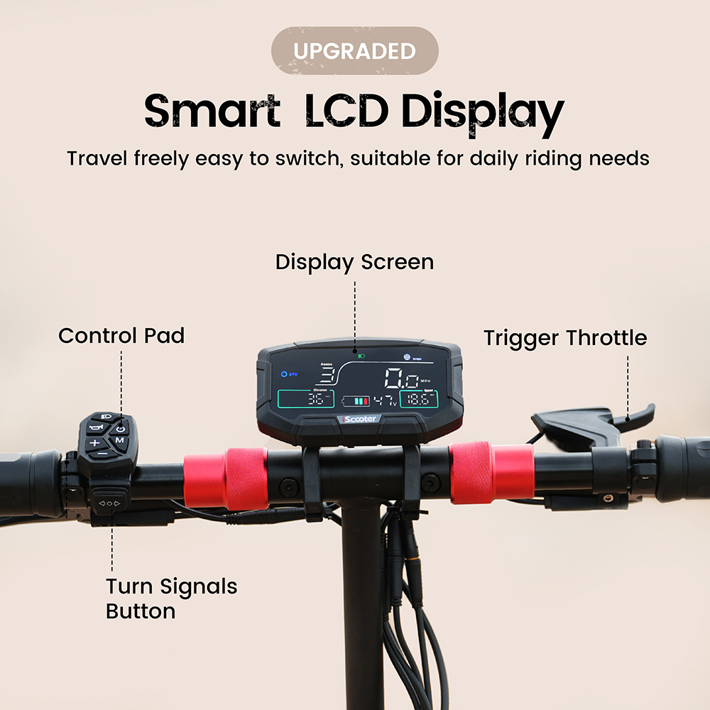 iScooter iX8 Electric Scooter 2*1200W Motor 48V 20AH Battery 12-inch Tire 60km/h Max Speed 70km Range Dual Hydraulic Disc
