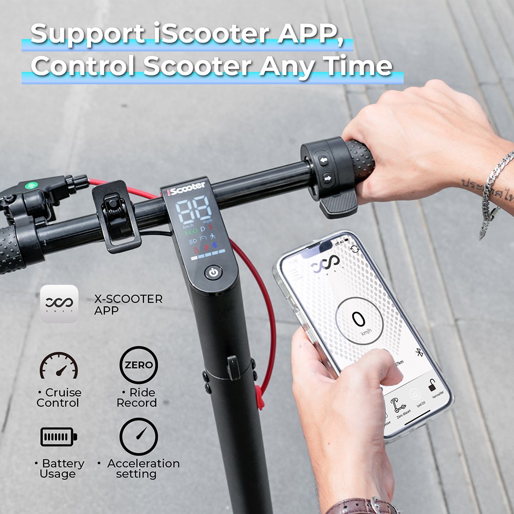 iScooter W7 Electric Scooter 350W Motor 42V 7 8AH Battery 8 5-inch Tire 35km/h Max Speed 30km Range Disc Brake Dual Shoc