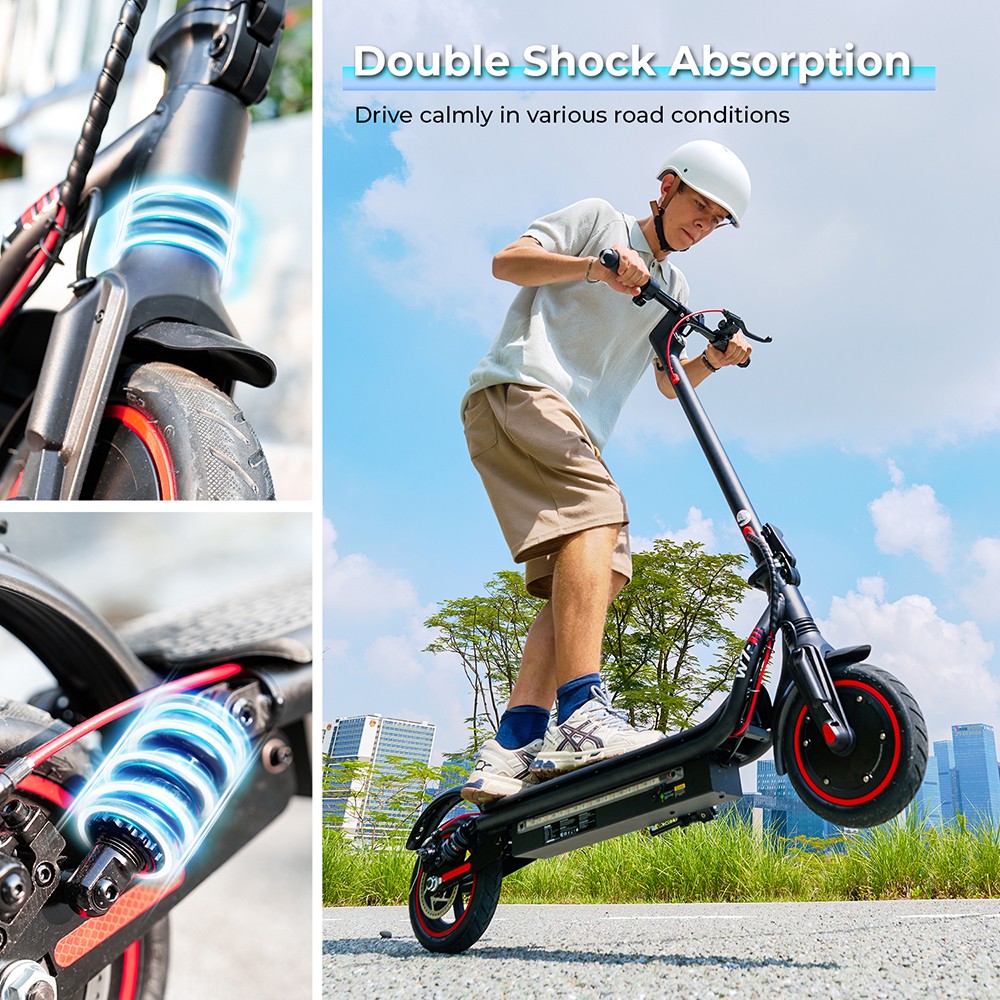 iScooter W7 Electric Scooter 350W Motor 42V 7 8AH Battery 8 5-inch Tire 35km/h Max Speed 30km Range Disc Brake Dual Shoc
