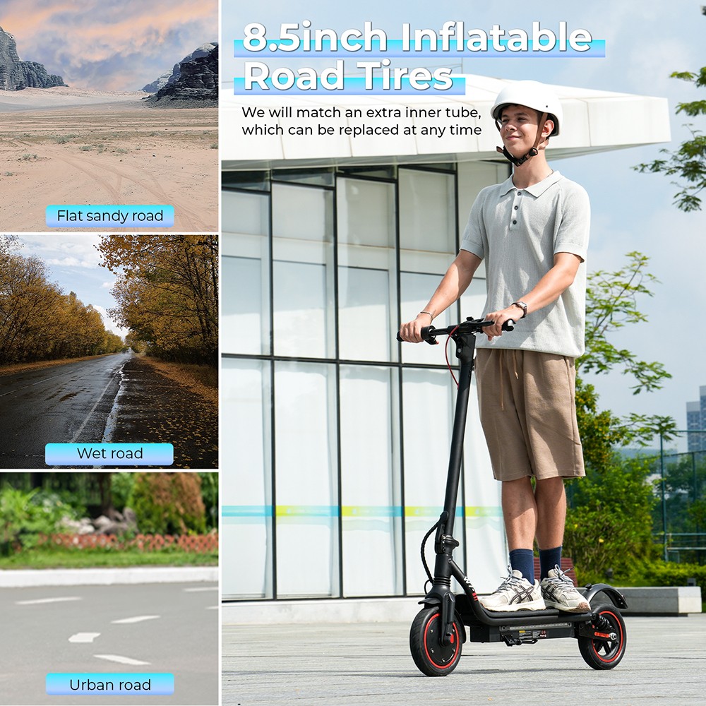 iScooter W7 Electric Scooter 350W Motor 42V 7 8AH Battery 8 5-inch Tire 35km/h Max Speed 30km Range Disc Brake Dual Shoc
