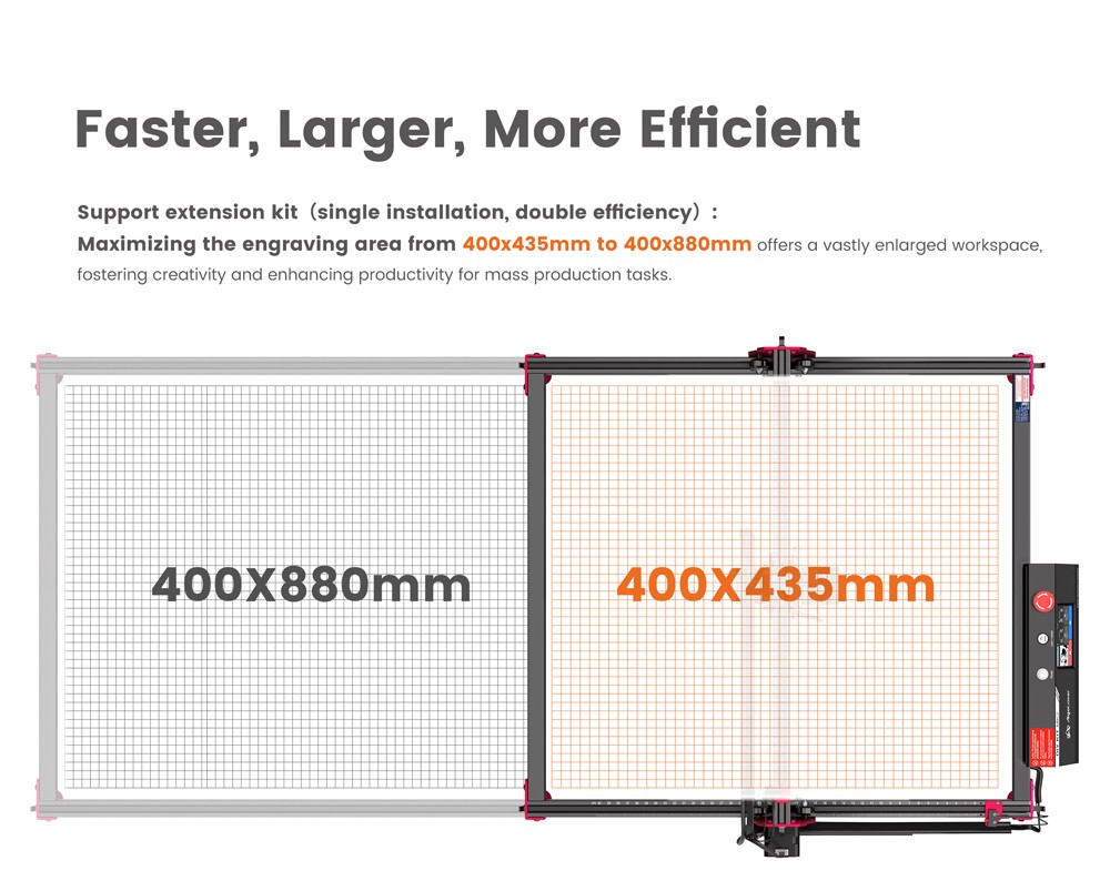 AlgoLaser DIY KIT MK2 10W Laser Engraver  Air Pump  Dual-core CPU  3 5inch Touch Screen  0 01mm Accuracy  12 000mm/min Engravin