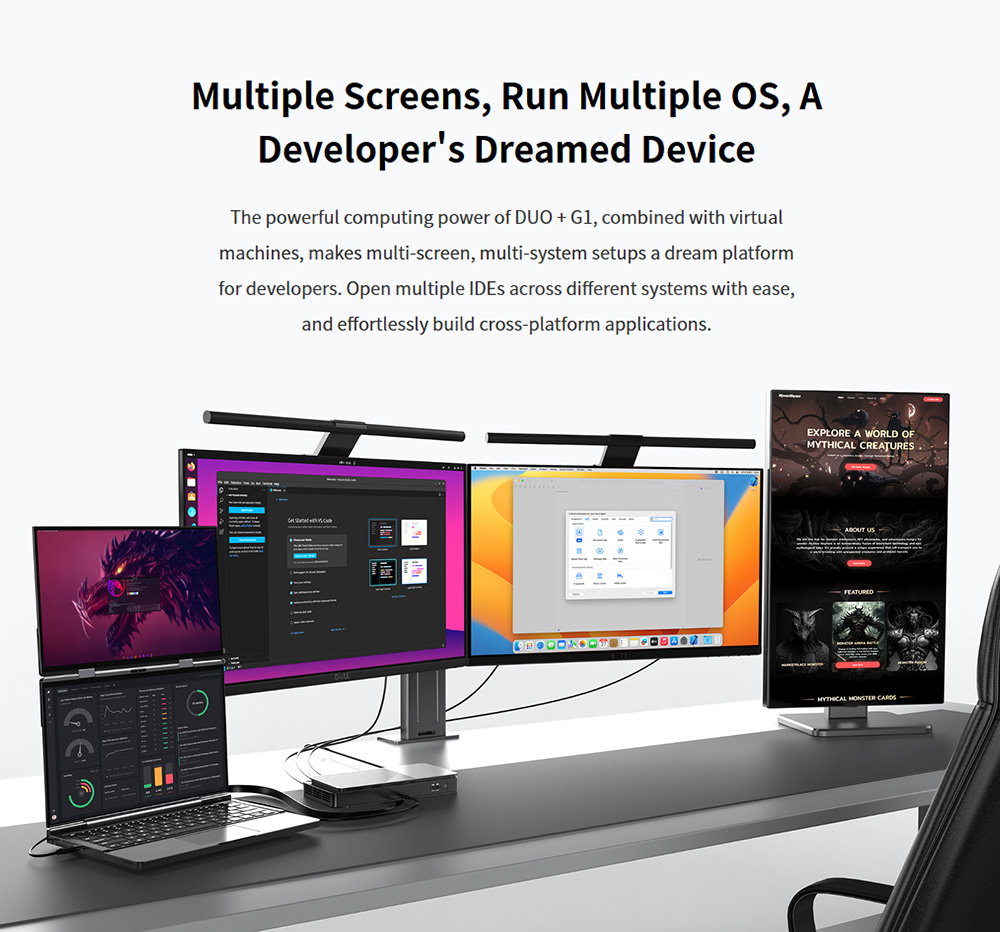 GPD DUO 13 3-inch Dual-OLED Screen Laptop AMD Ryzen AI 9 HX 370 12 Core Max 5 1GHz 2880*1800 32GB LPDDR5 RAM 1TB SSD WiF