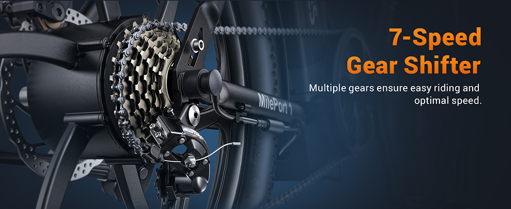 HillMiles MilePort 1 Electric Bike 250W Motor 36V 13AH Battery 20*3 0-inch Tire 25km/h Max Speed 100km Max Range Front Fo