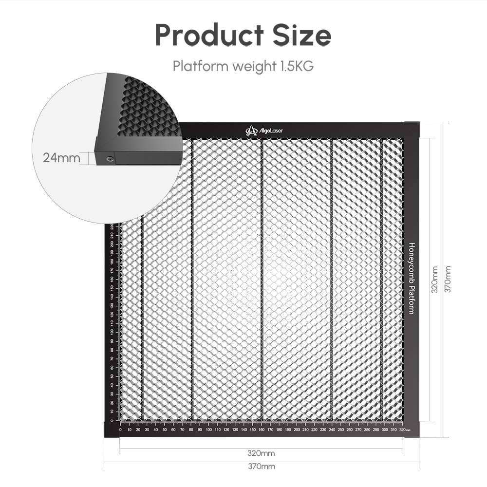 AlgoLaser ALHP2 0 Honeycomb Laser Bed 320*320mm 12 6*12 6 inch