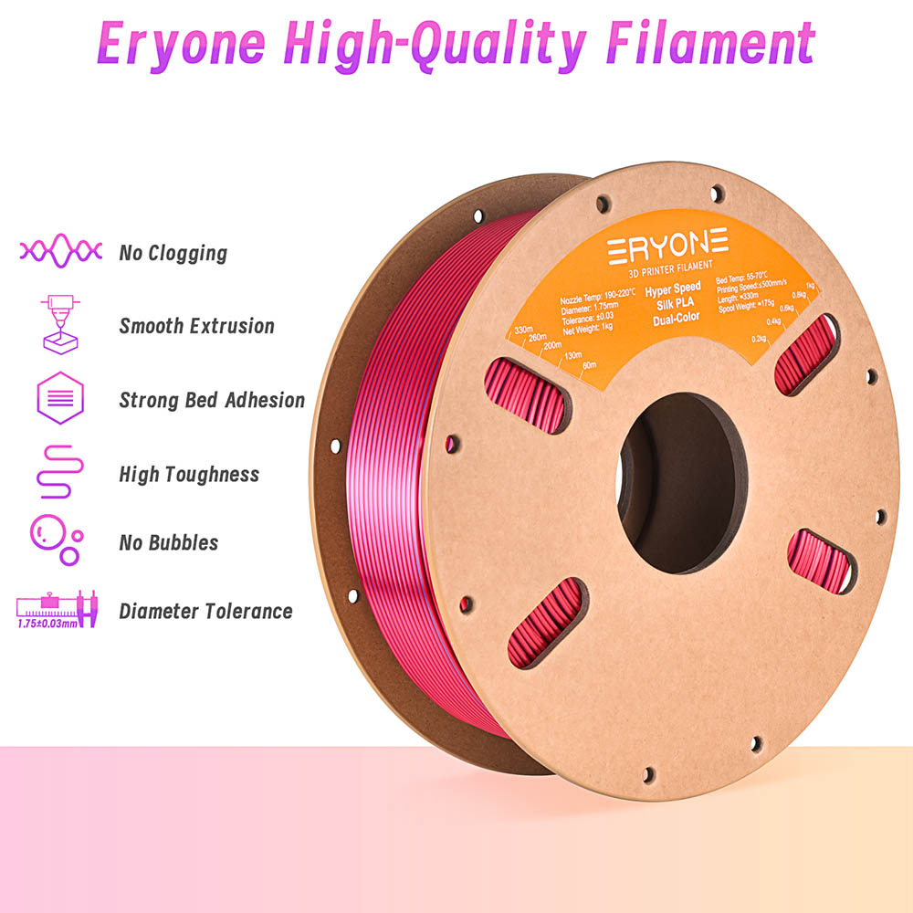 ERYONE High Speed Silk Dual-color PLA Filament - Blue