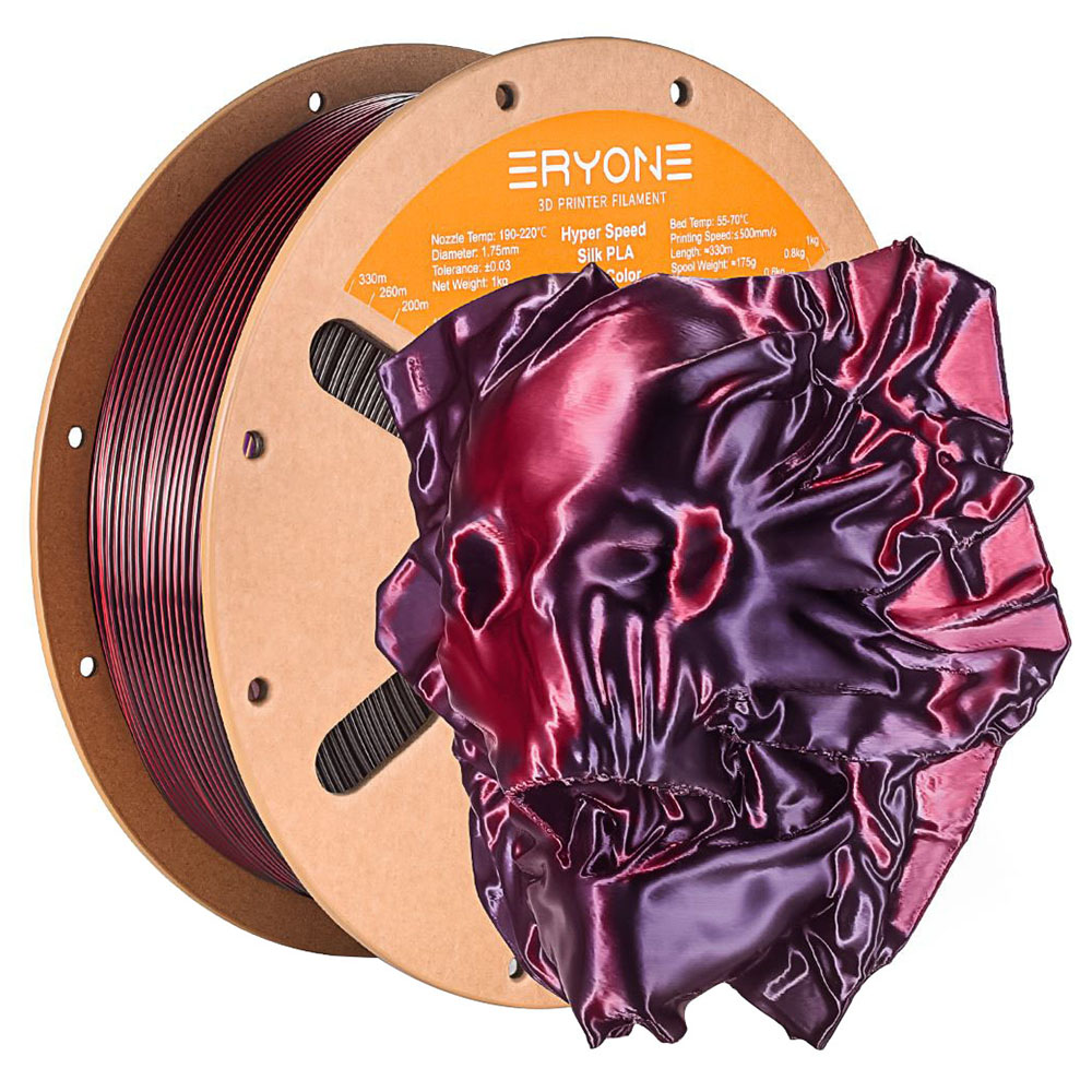 ERYONE High Speed Silk Dual-color PLA Filament - Black