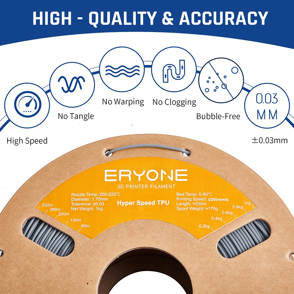 ERYONE High Speed TPU Filament 1kg - Gray