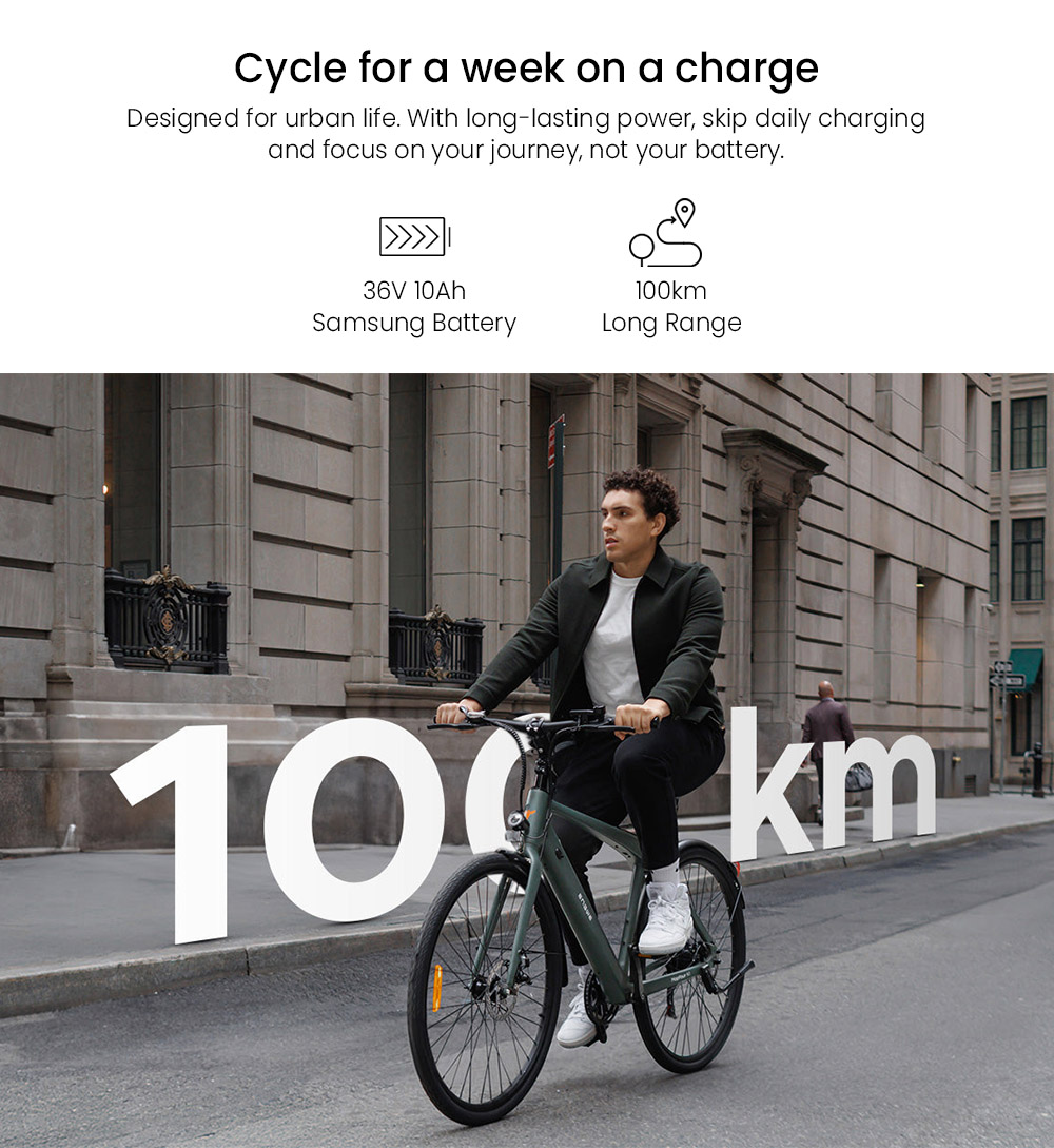 ENGWE MapFour N1 Air Electric Bike  250W Motor  36V 10Ah Battery  700*38C Spoke Tires  25km/h Max Speed  100km Range  Front