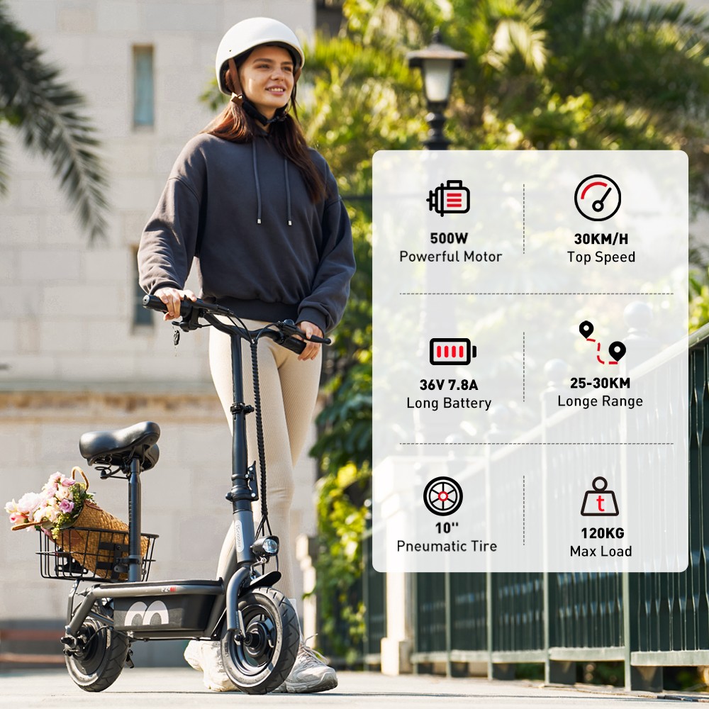 iScooter F2 Electric Scooter with Seat