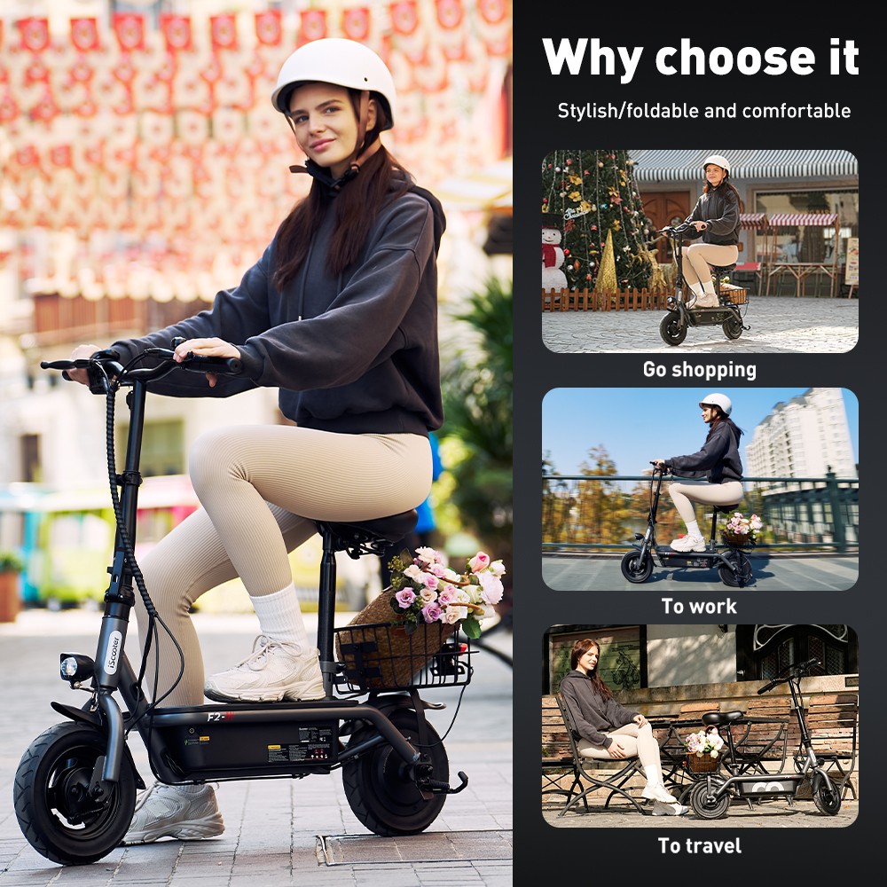 iScooter F2 Electric Scooter with Seat