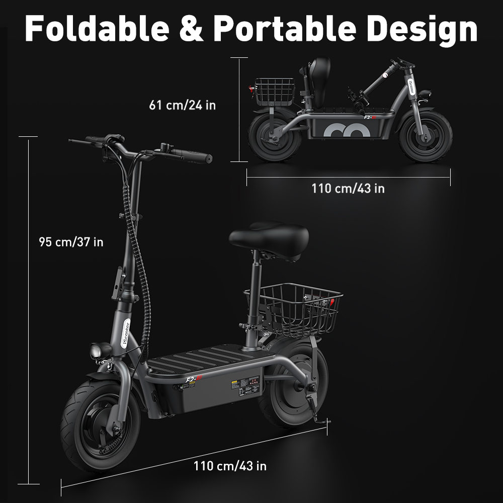 iScooter F2 Electric Scooter with Seat