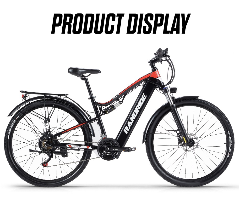 RANDRIDE YG90B-29 Electric Bike  1000W Motor  48V 17Ah Battery  29*2 1 inch Tires  45km/h Max Speed  40-50km Range  Hydraulic D
