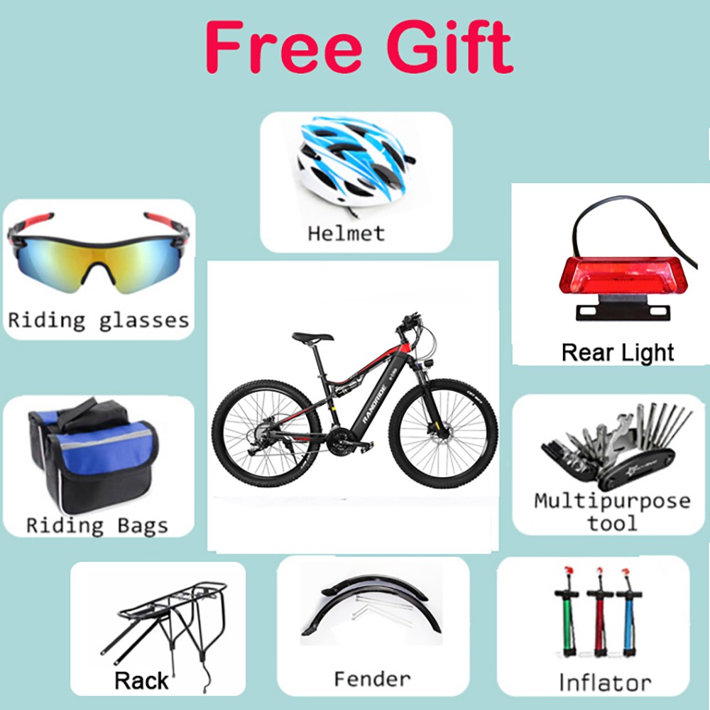 RANDRIDE YG90B-29 Electric Bike  1000W Motor  48V 17Ah Battery  29*2 1 inch Tires  45km/h Max Speed  40-50km Range  Hydraulic D