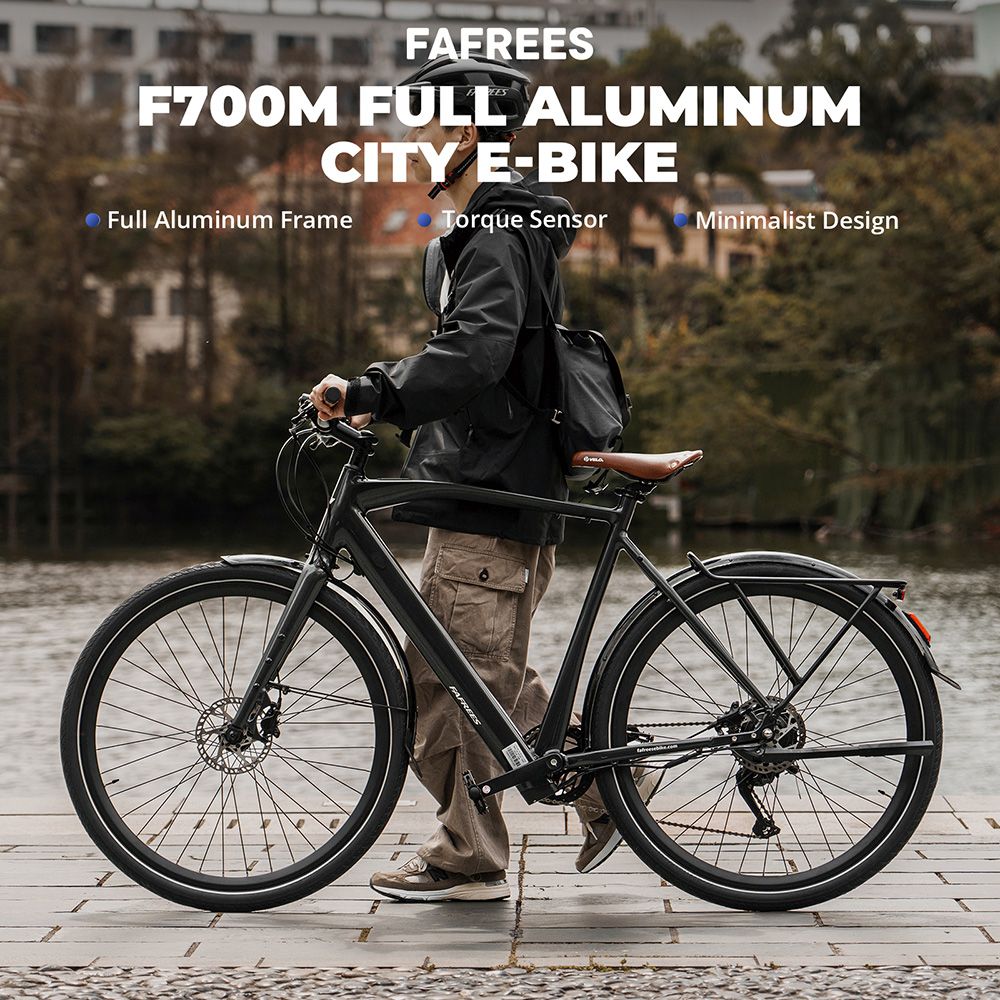 Fafrees F700M Electric Bike 250W Motor 36V 10Ah Battery 700*42C Tires 25km/h Max Speed 100km Max Range Hydraulic Disc Bra
