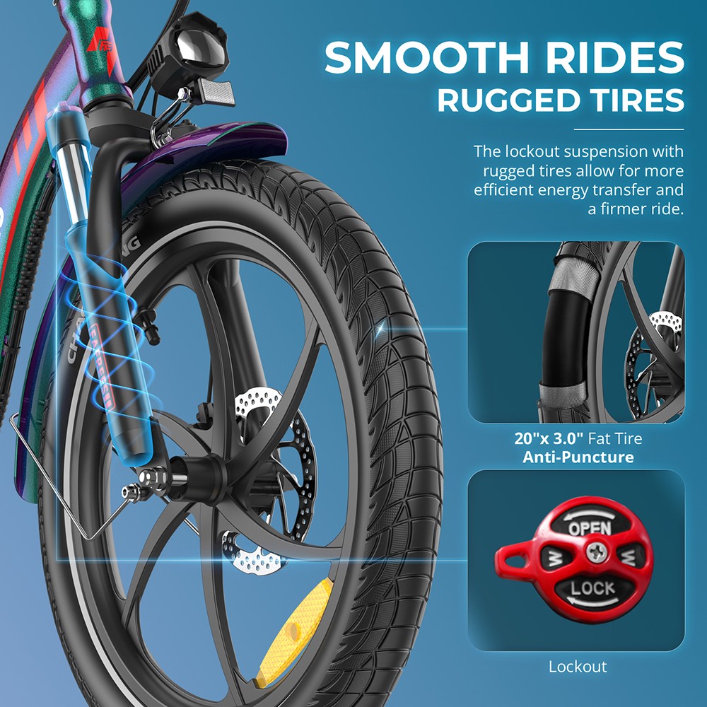 Fafrees F20  Pro Folding Electric Bike  250W Motor  36V 22 5Ah Battery  20*3 0 inch Tires  25km/h Max Speed  100km Max Range  D