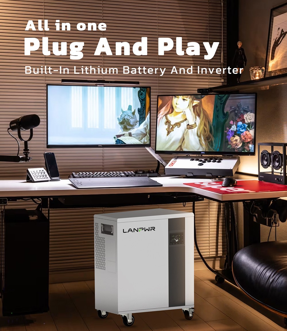 LANPWR UFox Plus 35E Solar Power Station 3500W 5120Wh Solar Generator LiFePO4 Battery Off-Grid Inverter Expandable