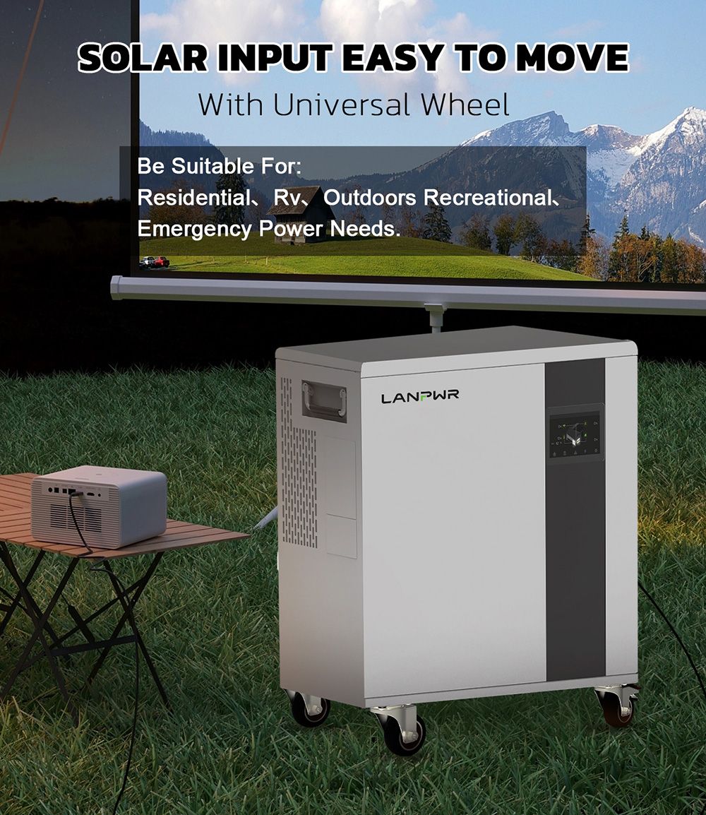LANPWR UFox Plus 35E Solar Power Station 3500W 5120Wh Solar Generator LiFePO4 Battery Off-Grid Inverter Expandable