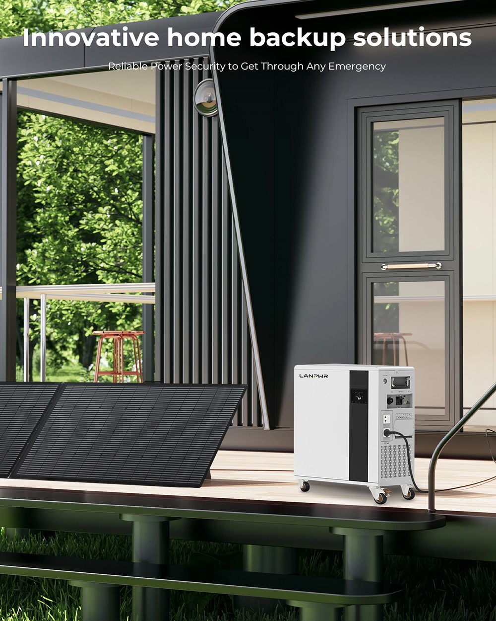 LANPWR UFox Plus 35E Solar Power Station 3500W 5120Wh Solar Generator LiFePO4 Battery Off-Grid Inverter Expandable