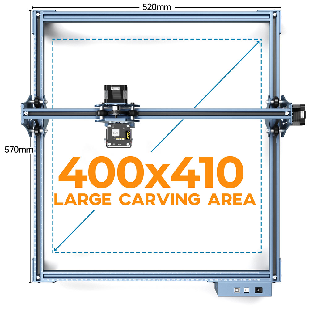 SCULPFUN S9 Pro 10W Dual Laser Engraver 0 06mm High Precision 15mm Wood 10mm Acrylic Cutting 400*410mm 15 7*16 2 inch - EU