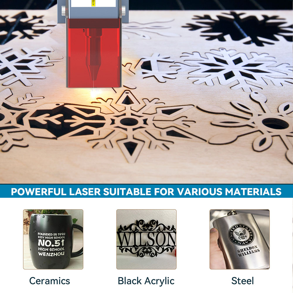 SCULPFUN S9 Pro 10W Dual Laser Engraver 0 06mm High Precision 15mm Wood 10mm Acrylic Cutting 400*410mm 15 7*16 2 inch - EU