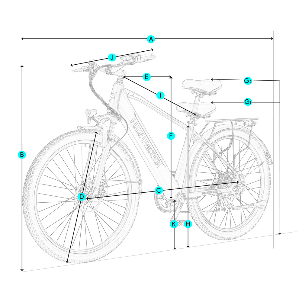 PURE UNICORN U3 Electric Bike 750W Motor 48V 12 8Ah Battery 29 inch Tires 45km/h Max Speed 60km Range Mechanical Disc Bra