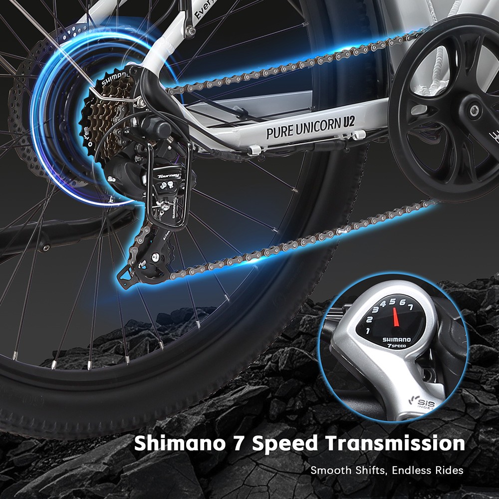 PURE UNICORN U2 Electric Bike  750W Motor  48V 12 8Ah Battery  27 5 inch Tires  45km/h Max Speed  60km Range  Mechanical Disc B