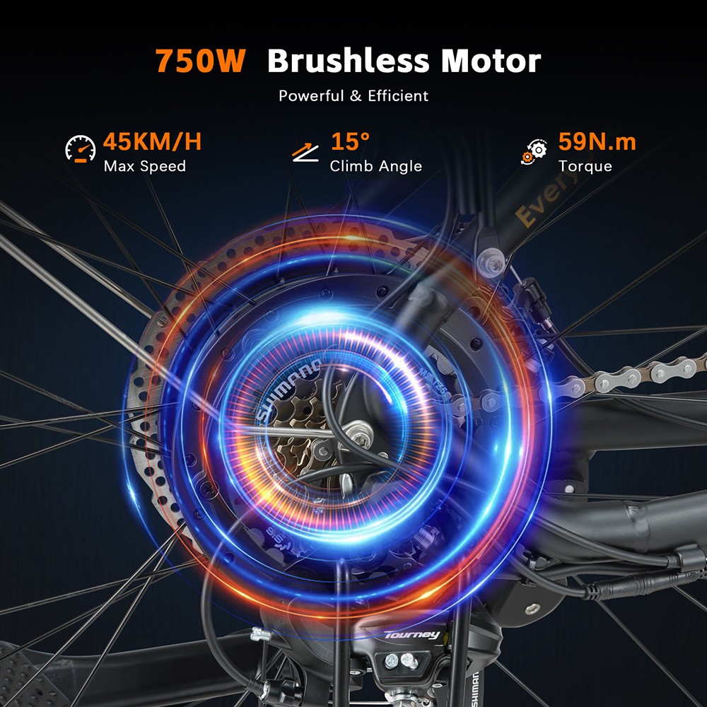 PURE UNICORN U2 Electric Bike  750W Motor  48V 12 8Ah Battery  27 5 inch Tires  45km/h Max Speed  60km Range  Mechanical Disc B