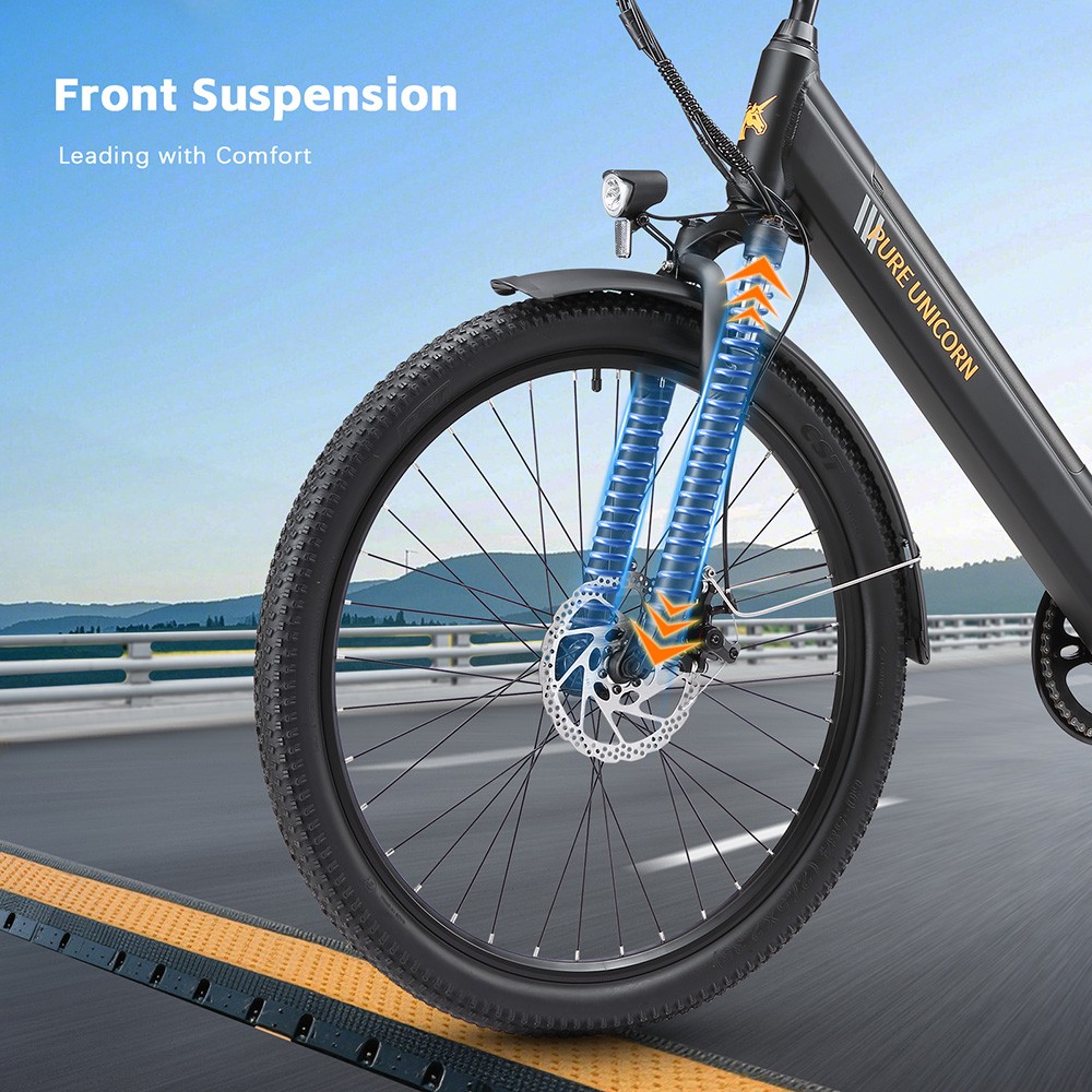 PURE UNICORN U2 Electric Bike  750W Motor  48V 12 8Ah Battery  27 5 inch Tires  45km/h Max Speed  60km Range  Mechanical Disc B